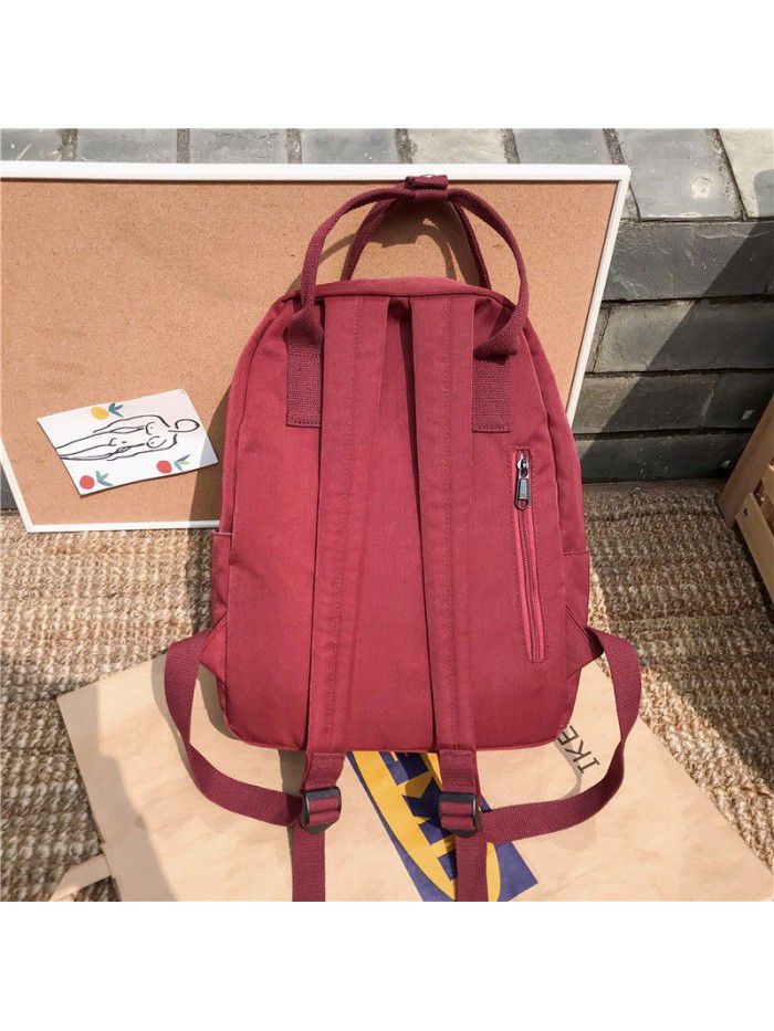 Nylon Backpack 2019 new college style fashion waterproof large capacity portable student schoolbag 