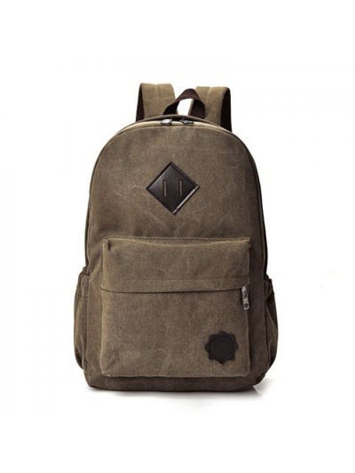 Retro trend canvas bag college style backpack middle school student schoolbag backpack men's and women's common f8007