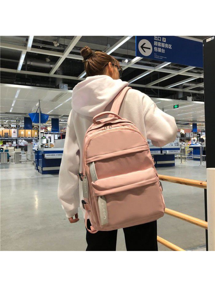 Schoolbag women's Korean version of Harajuku ulzzang high school students' simple and versatile Forest Department large capacity Backpack