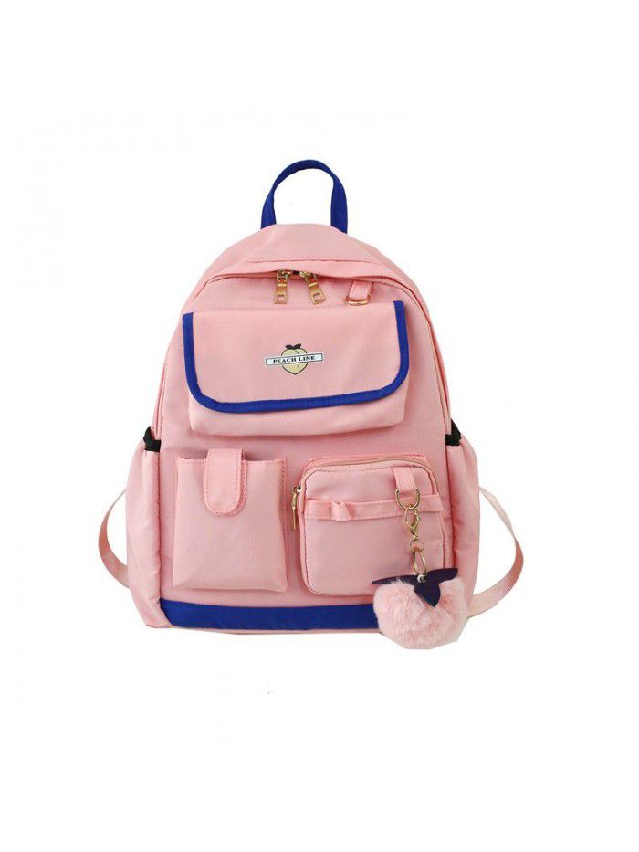 Cross border new nylon lovers backpack junior high school schoolbag trend large capacity outdoor backpack computer bag