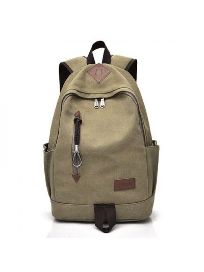 Fashion trend backpack men's casual Canvas Backpack retro travel bag high school student schoolbag men's f8108