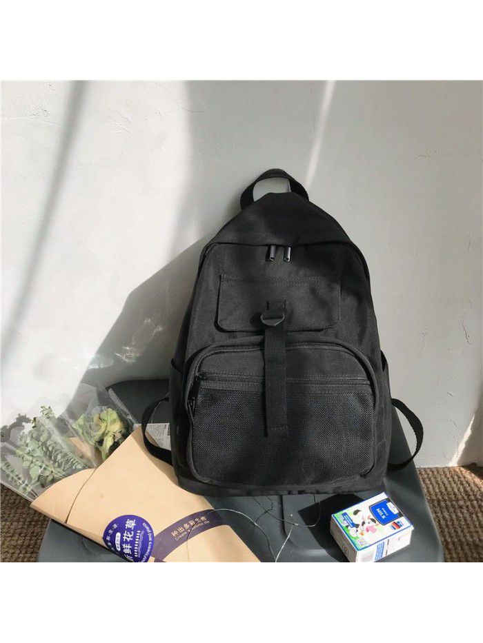 Student Backpack NEW leisure chaoku composite cloth load reducing wear resistant waterproof port wind work clothes men's and women's schoolbag 