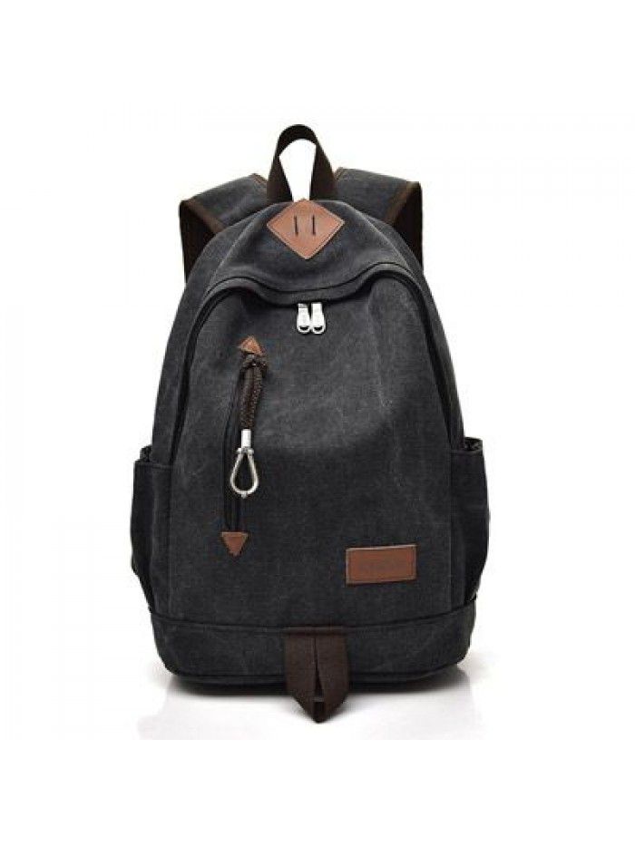 Fashion trend backpack men's casual Canvas Backpack retro travel bag high school student schoolbag men's f8108