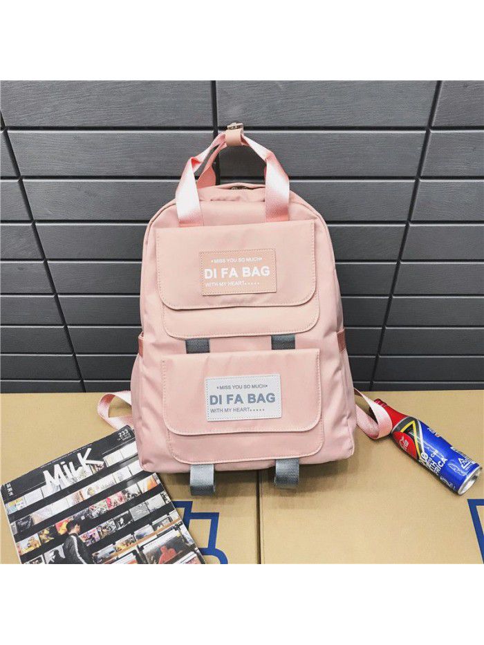 backpack girls' Korean version original home ulzzang versatile simple backpack schoolbag for junior and senior high school students