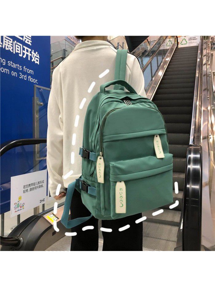 Schoolbag women's Korean version of Harajuku ulzzang high school students' simple and versatile Forest Department large capacity Backpack