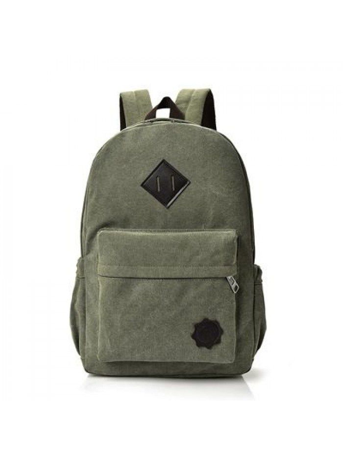 Retro trend canvas bag college style backpack middle school student schoolbag backpack men's and women's common f8007