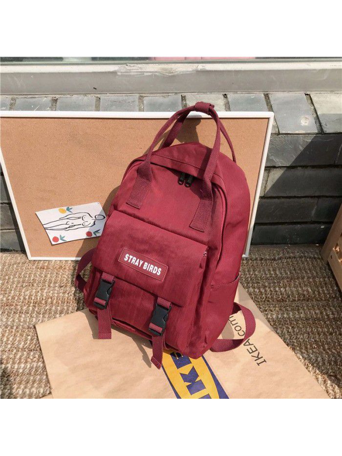 College style backpack 2020 new fashion versatile good quality large capacity water splashing reducing student schoolbag 