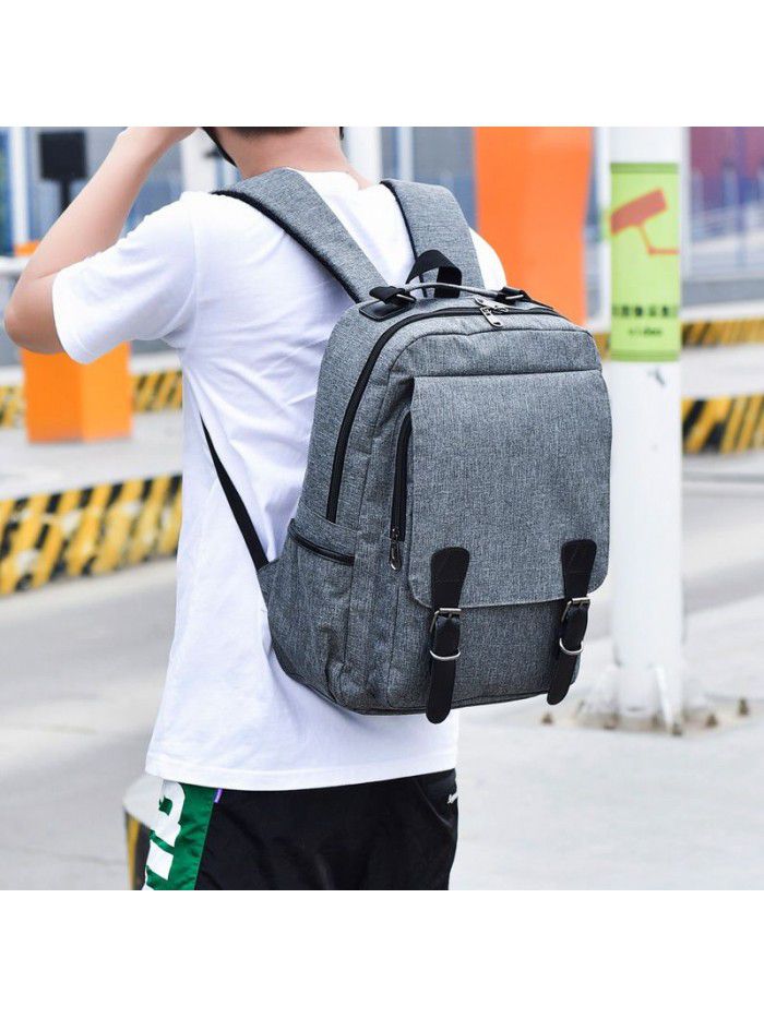 Fashion trend backpack men's leisure backpack Korean travel bag high capacity high school student schoolbag nl2511