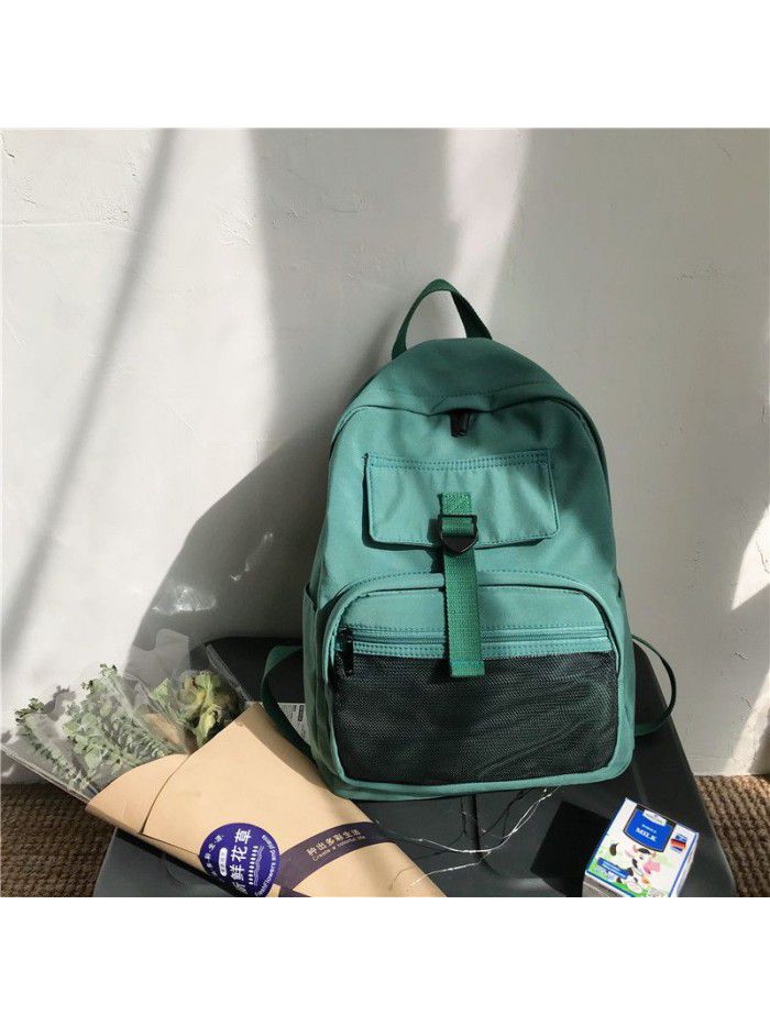 Student Backpack NEW leisure chaoku composite cloth load reducing wear resistant waterproof port wind work clothes men's and women's schoolbag 