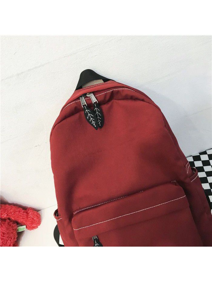 Classic backpack 2020 new college style nylon water repellent heavy capacity solid color student schoolbag 