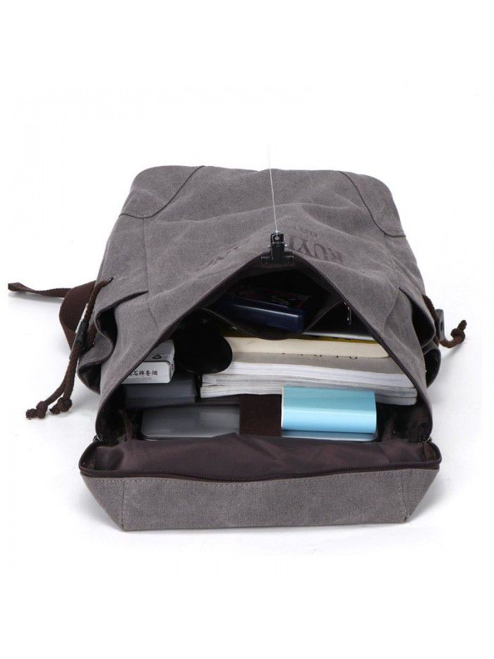 Fashion large capacity travel Canvas Backpack men's backpack outdoor travel sports bag student schoolbag men's 8951