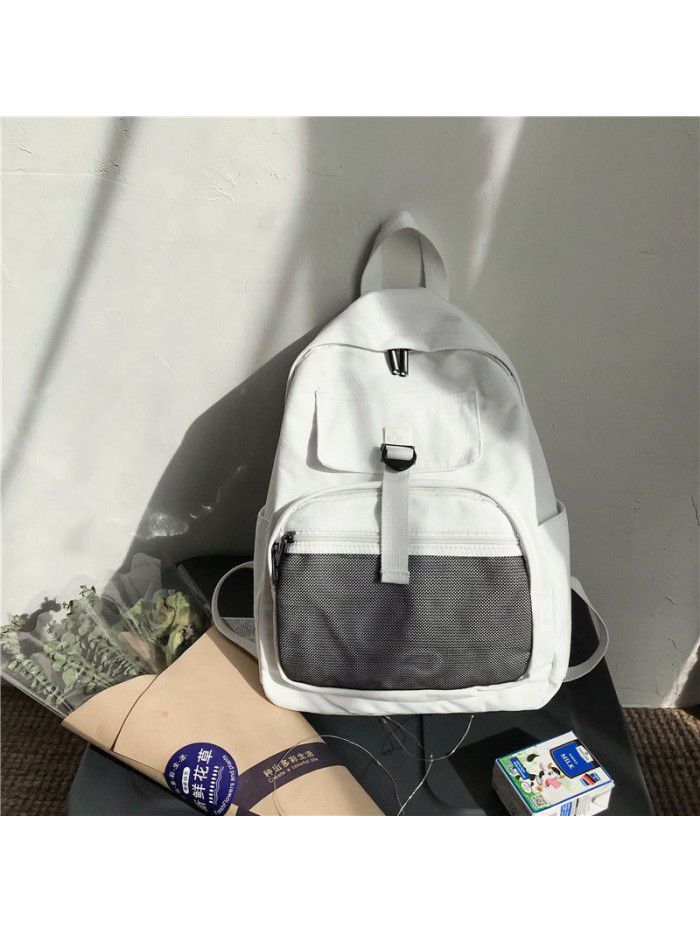 Student Backpack NEW leisure chaoku composite cloth load reducing wear resistant waterproof port wind work clothes men's and women's schoolbag 