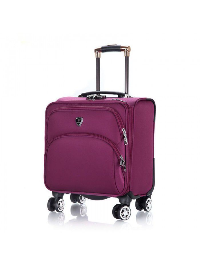 18 inch Oxford cloth small trolley case universal wheel trunk men's and women's stone case computer trunk small travel soft case