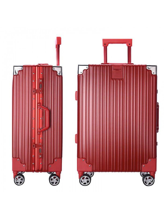 Right angle grinding scratch proof aluminum frame trolley case 20 traveling case 24 trunk 28 inch password box universal wheel shipping case