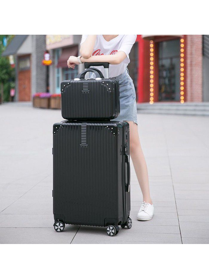 Luggage net red Trolley Case women's aluminum frame suitcase universal wheel men's code box 20 inch 24 leather box 28 