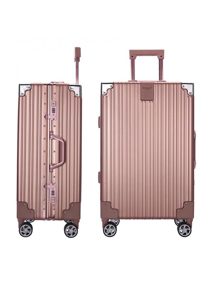 Right angle grinding scratch proof aluminum frame trolley case 20 traveling case 24 trunk 28 inch password box universal wheel shipping case