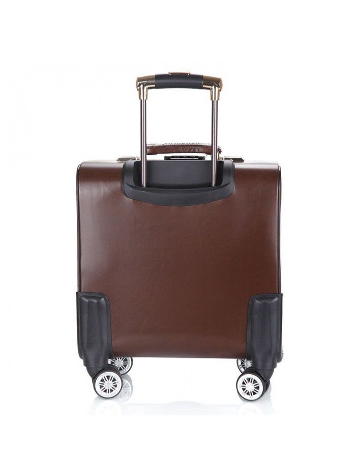 18 inch business Trolley Case universal wheel men's suitcase soft case password case female boarding case leather case