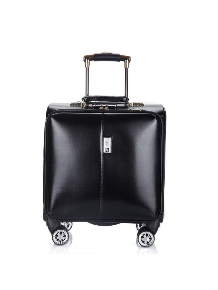 18 inch business Trolley Case universal wheel men's suitcase soft case password case female boarding case leather case