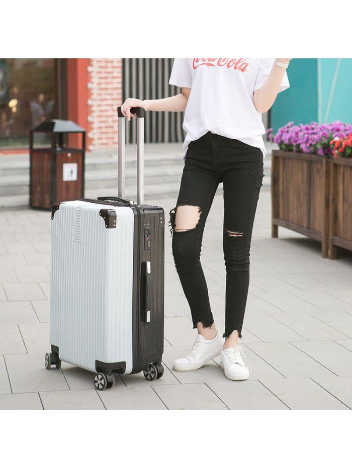 Luggage net red Trolley Case women's aluminum frame suitcase universal wheel men's code box 20 inch 24 leather box 28 