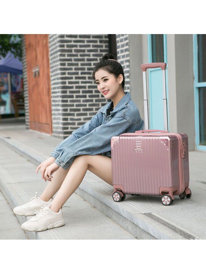 Suitcase women's small trolley case small password suitcase 18 inch boarding box net red 16 light small cute 