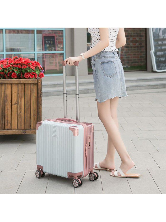 Suitcase women's small trolley case small password suitcase 18 inch boarding box net red 16 light small cute 