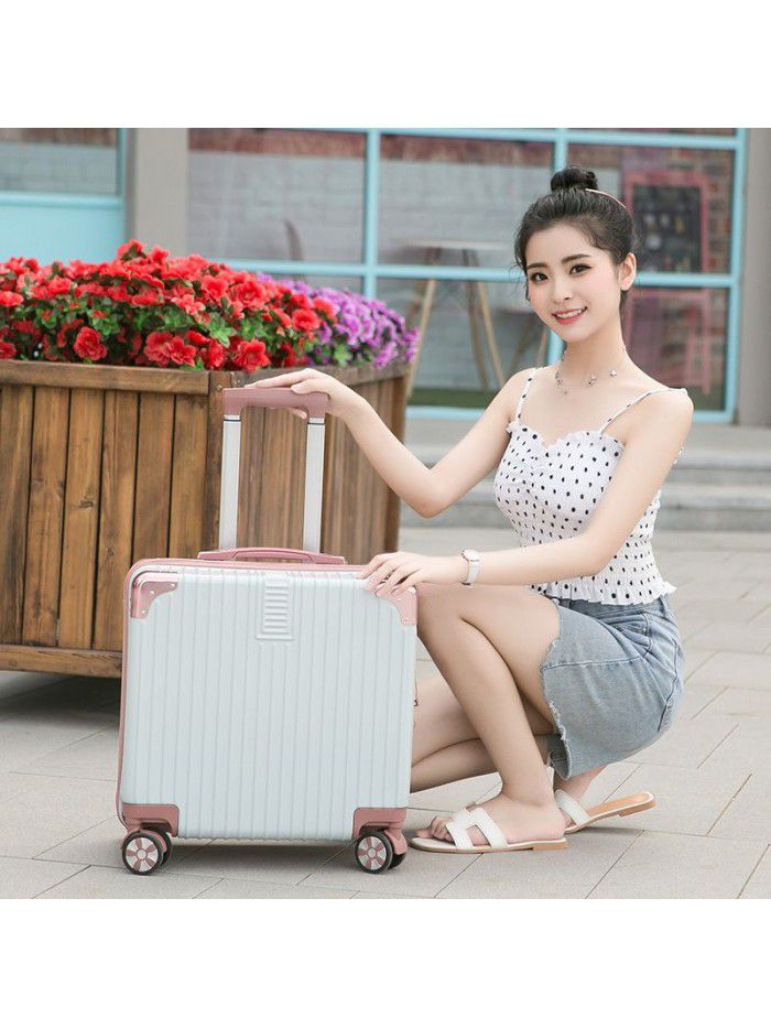 Suitcase women's small trolley case small password suitcase 18 inch boarding box net red 16 light small cute 