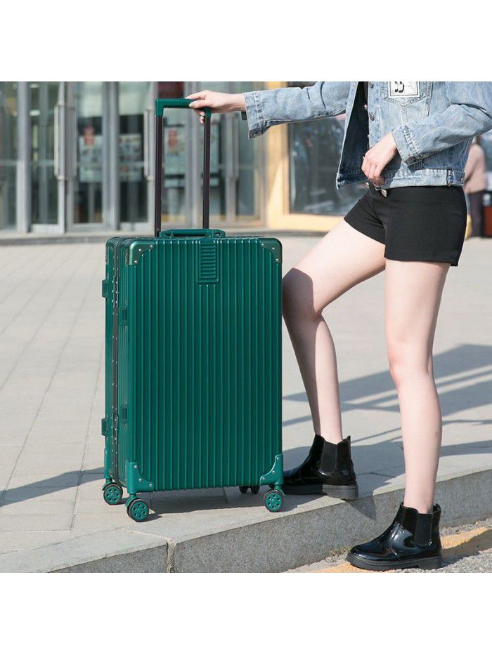 Luggage net red Trolley Case women's aluminum frame suitcase universal wheel men's code box 20 inch 24 leather box 28 