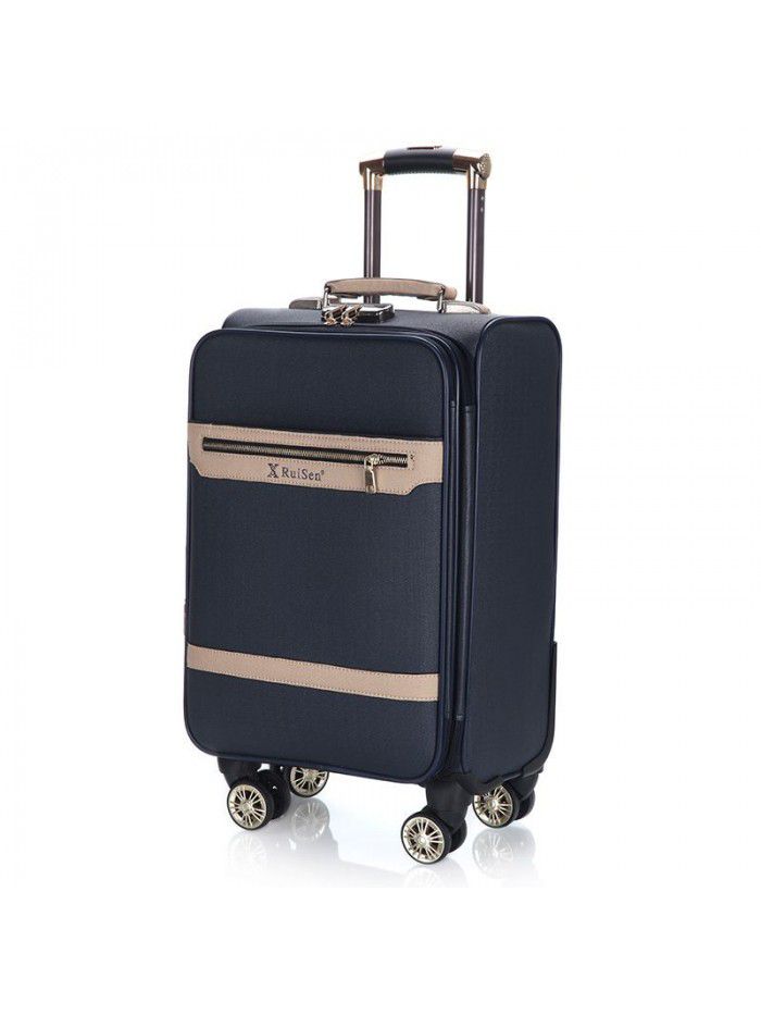 Pu Trolley Case universal wheel business retro 20 men travel women Trolley Case 18 inch password leather case manufacturer 