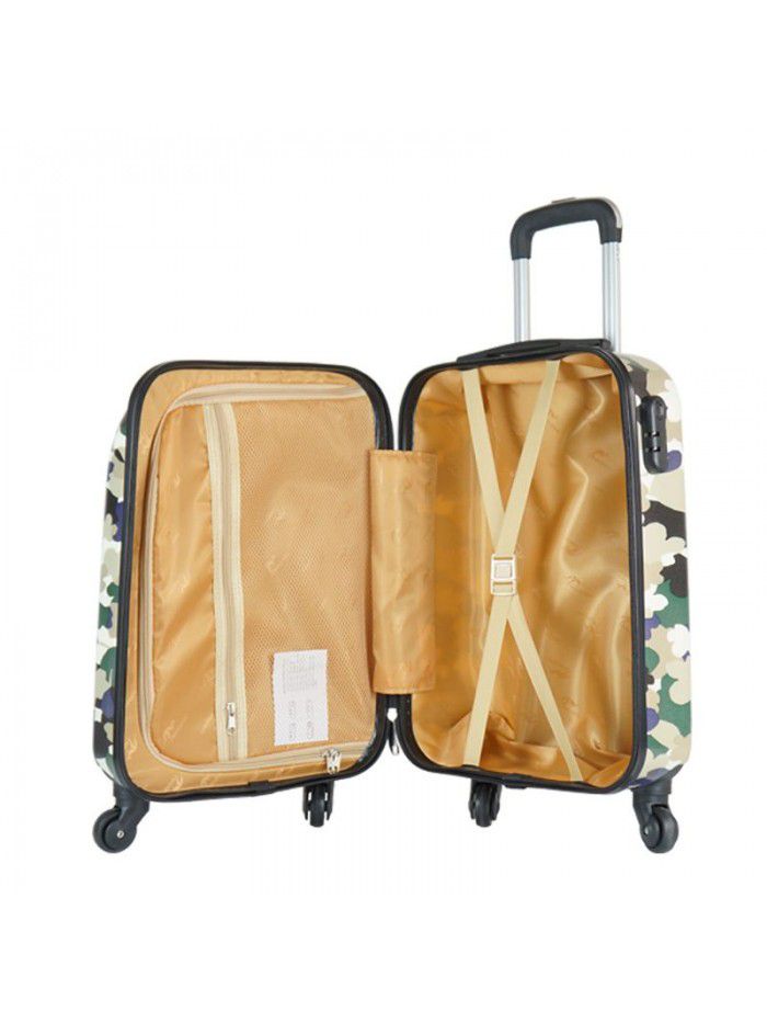 Camouflage Trolley Case 18 inch customized PC suitcase for men and women to travel outdoors children's Mini luggage