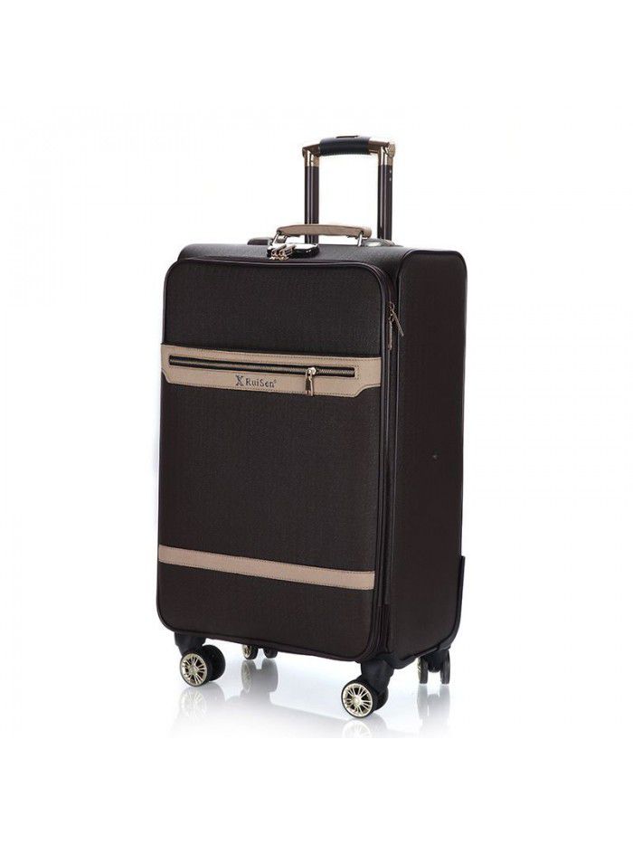 Pu Trolley Case universal wheel business retro 20 men travel women Trolley Case 18 inch password leather case manufacturer 