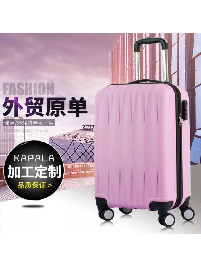 Korean version Trolley Case universal wheel suitcase business case password box ABS travel case 20 inch 24 inch one piece