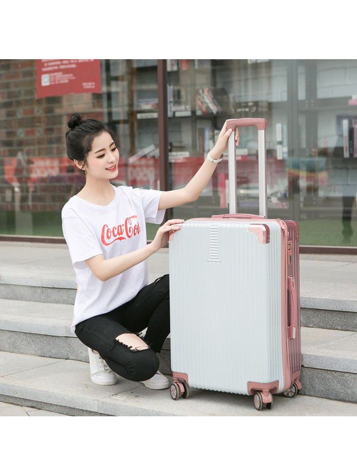 Luggage net red Trolley Case women's aluminum frame suitcase universal wheel men's code box 20 inch 24 leather box 28 