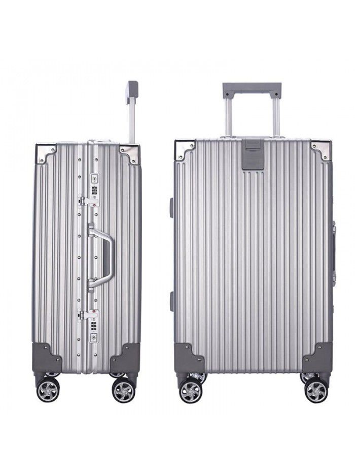 Right angle grinding scratch proof aluminum frame trolley case 20 traveling case 24 trunk 28 inch password box universal wheel shipping case