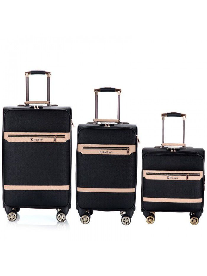 Pu Trolley Case universal wheel business retro 20 men travel women Trolley Case 18 inch password leather case manufacturer 