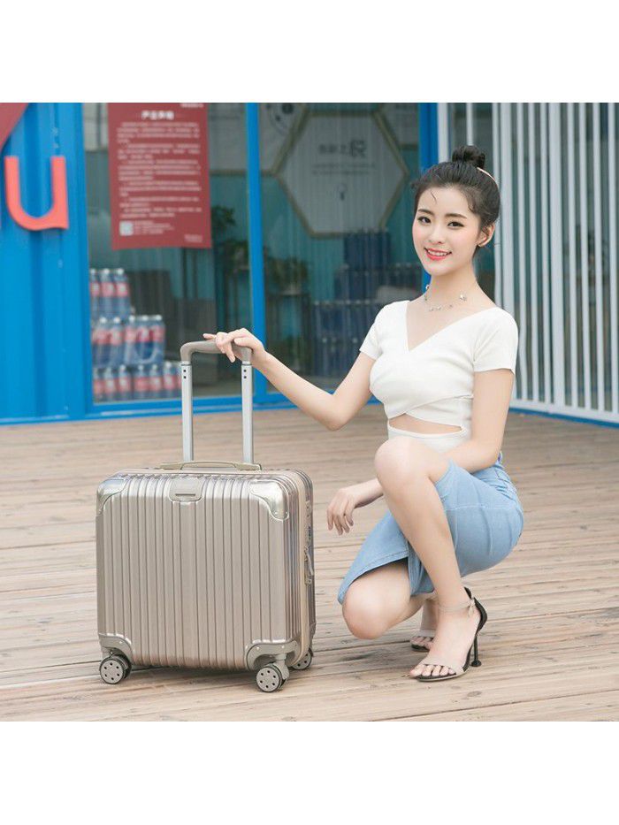 Suitcase women's small trolley case small password suitcase 18 inch boarding box net red 16 light small cute 