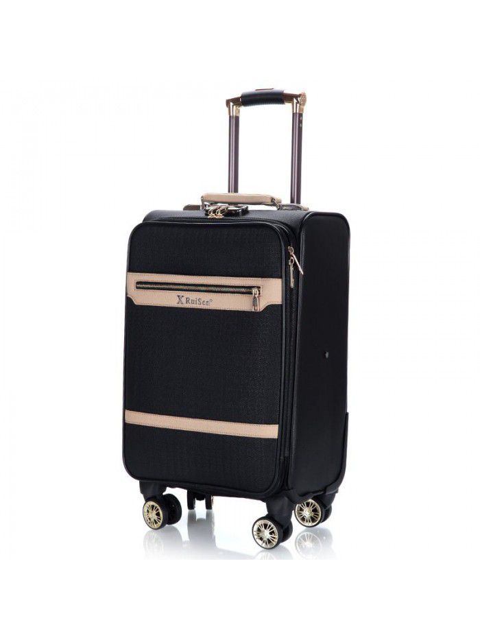 Pu Trolley Case universal wheel business retro 20 men travel women Trolley Case 18 inch password leather case manufacturer 