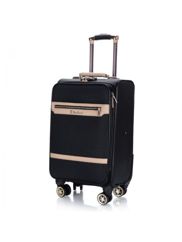 Pu Trolley Case universal wheel business retro 20 men travel women Trolley Case 18 inch password leather case manufacturer 