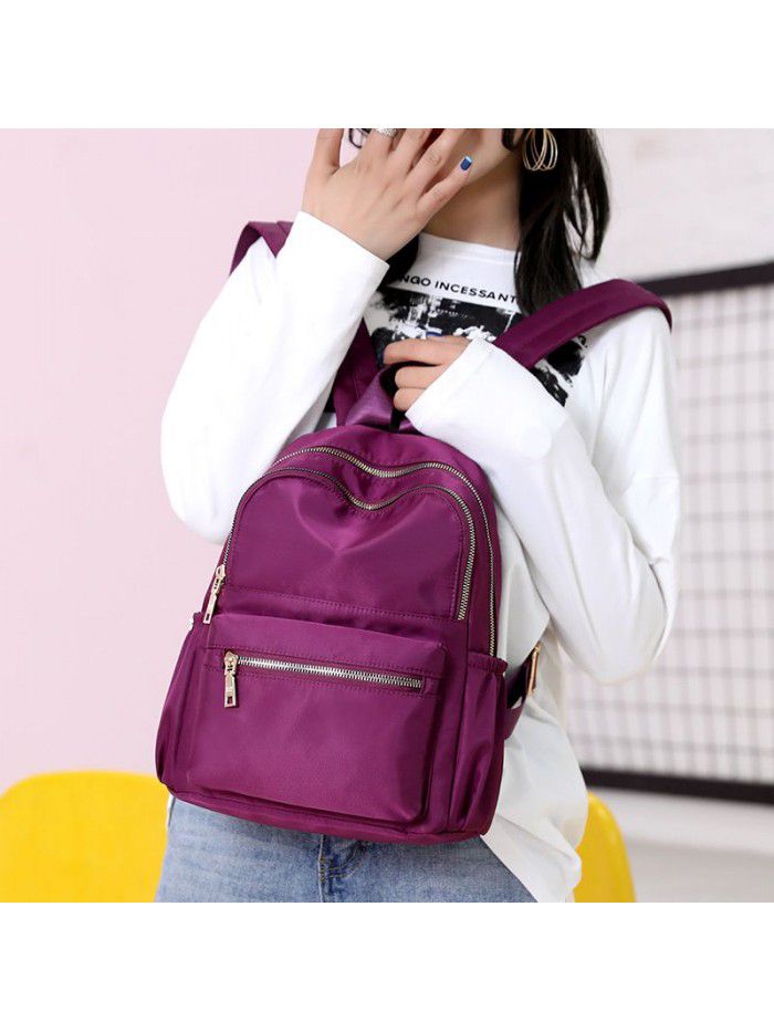 Backpack women's Nylon fashion leisure backpack simple fashion Korean student schoolbag work shopping Backpack