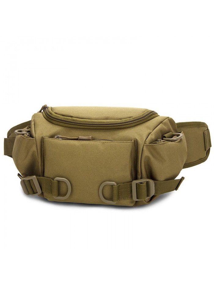 New canvas waist bag men's and women's multifunctional outdoor sports waist bag ultra thin running waist bag pocket change mobile phone bag