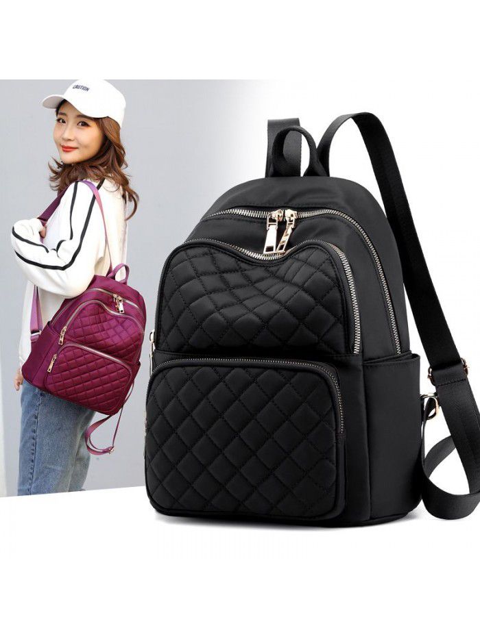 Manufacturers wholesale women's fashion leisure nylon bag light lady backpack trend college students schoolbag Backpack