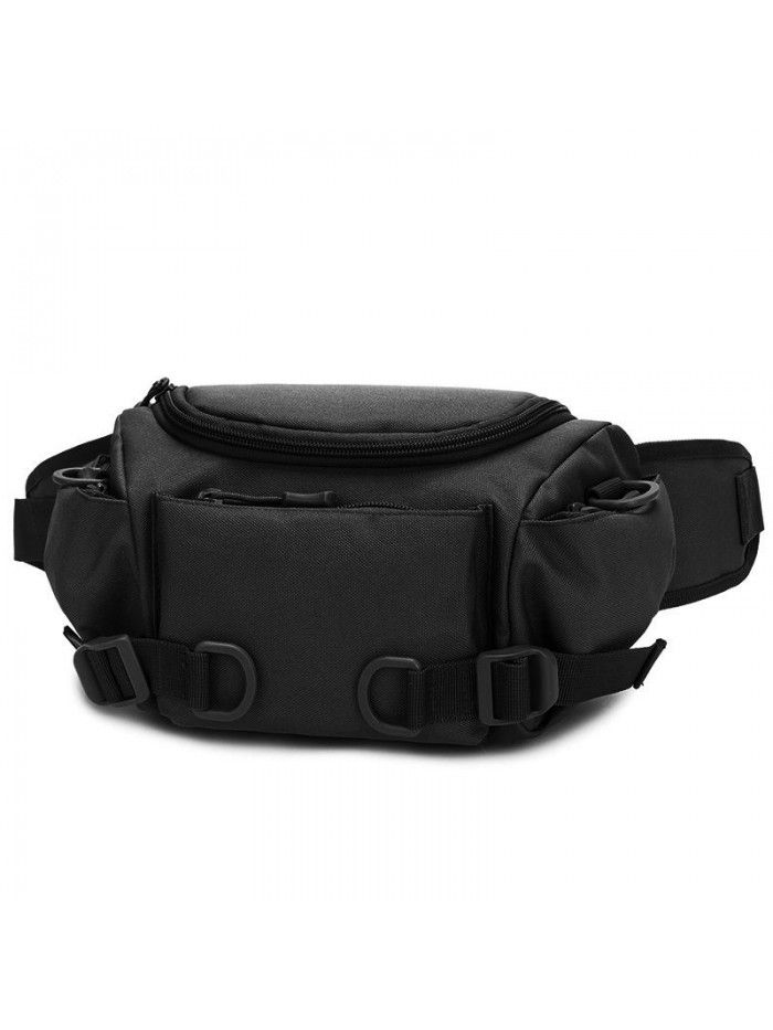 New canvas waist bag men's and women's multifunctional outdoor sports waist bag ultra thin running waist bag pocket change mobile phone bag