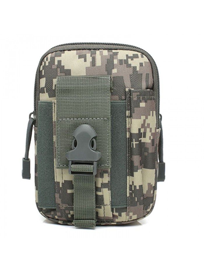 Tactical camouflage waist bag outdoor multifunctional sports running bag men's waterproof mobile phone bag camping riding waist bag