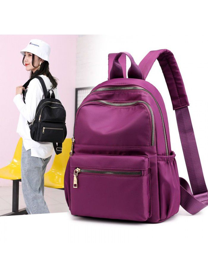 Backpack women's Nylon fashion leisure backpack simple fashion Korean student schoolbag work shopping Backpack