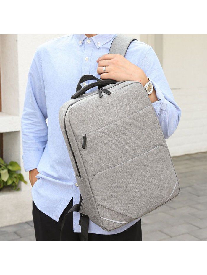 Men's leisure computer bag Korean backpack fashion trend simple backpack high school student schoolbag