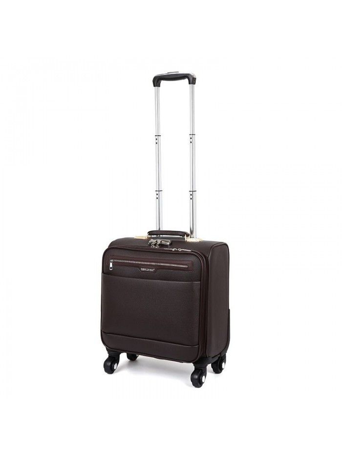 New Pu business boarding Mini student suitcase 18 inch universal wheel trolley case small fresh suitcase wholesale