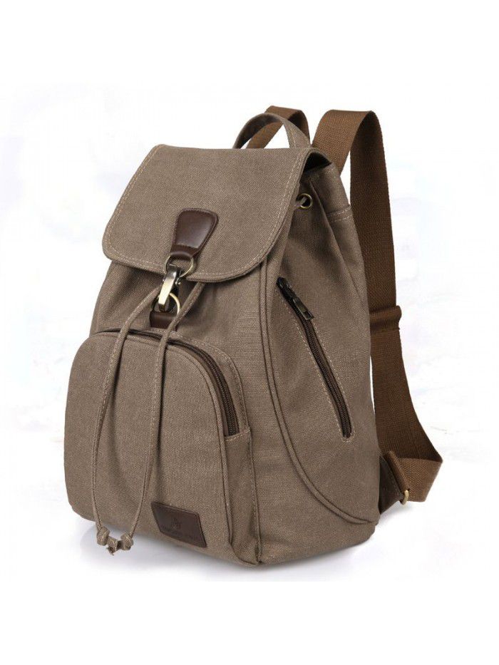 Foreign trade new retro fashion girls outdoor Canvas Backpack schoolbag fashion backpack manufacturer wholesale one on behalf of hair