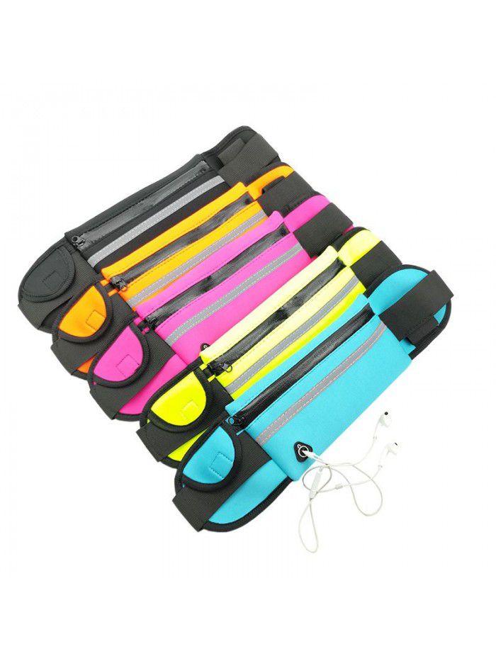 Running waist bag outdoor fitness anti sweat anti theft mobile phone bag men's and women's fashion kettle waist bag elastic fitness bag