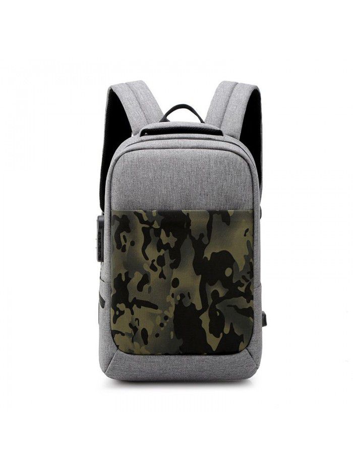 Feisha fashion schoolbag travel anti theft backpack charging men's fashion backpack leisure computer bag