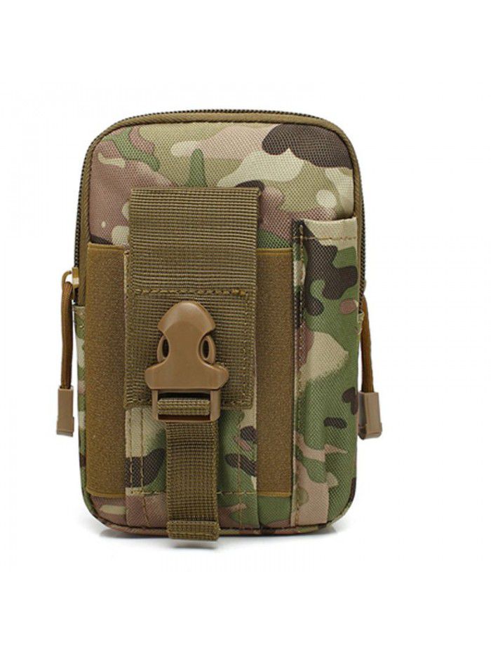 Tactical camouflage waist bag outdoor multifunctional sports running bag men's waterproof mobile phone bag camping riding waist bag