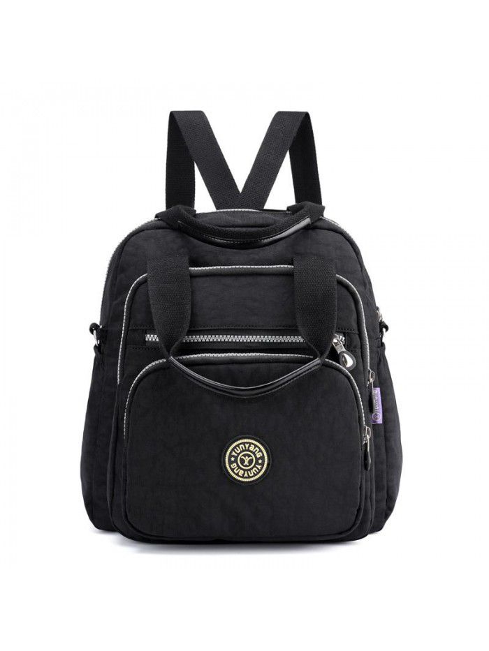 Nylon mummy bag single shoulder cross carry large capacity women's bag travel backpack multi function fashion bag